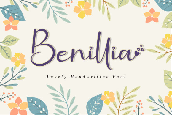 Benillia: A Sweet and Delicate Handwritten Font for Branding