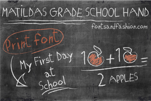 Matilda s Grade School Hand Print Font for Creative Campaigns