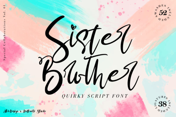 Sister Brother Font for Handmade Creations
